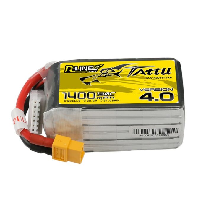 Tattu R-Line 6S 1400mAh 130C Lipo Battery