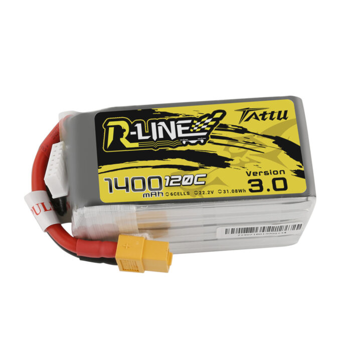 Tattu R-Line 1400mAh 6s Version 3.0 120C Lipo Battery
