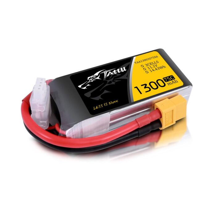 TATTU 1300mAh 3s 75c Lipo Battery