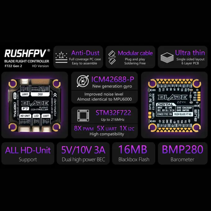 RUSH BLADE F722 stack